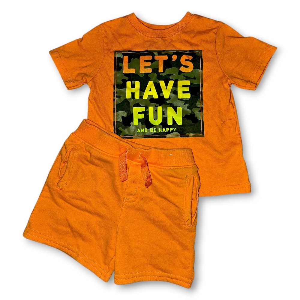 18M Bright Orange Matching Set For Baby Boy | Girl | Unisex‎